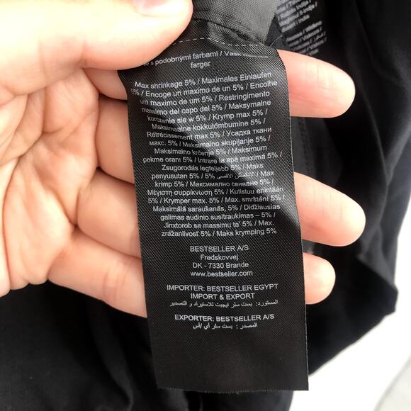 Vero Moda Giada Long Shirt Plus 16 Button Front Long Sleeve Tunic Black NWT - Picture 10 of 12